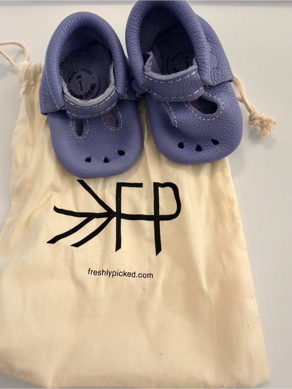 Freshly Picked Lilac Leather Baby Mary Jane Shoes size 1